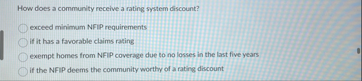 How does a community receive a rating system