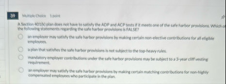 3 9 Multiple Cholat 1 point A Section 4 0 1 k