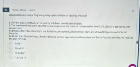 3 4 Mulliple Choice 1 point Which statements