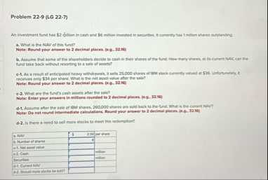 Problem 2 2 - 9 ( LG 2 2 - 7 ) a . What is the