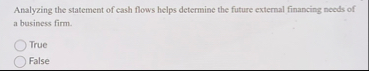 Analyzing the statement of eash flows helps