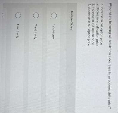 Which of the following will result from a