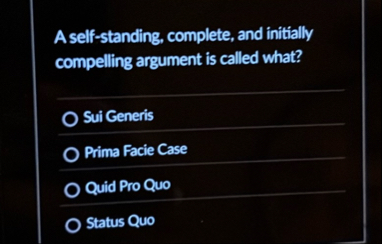 A self - standing, complete, and initially