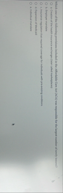 Which one of the following provisions included in