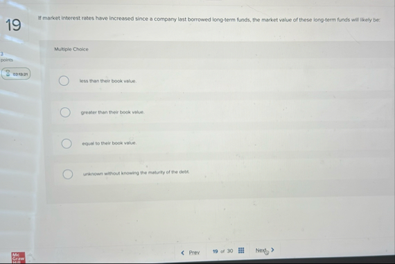 1 9 If market interest rates have increased since