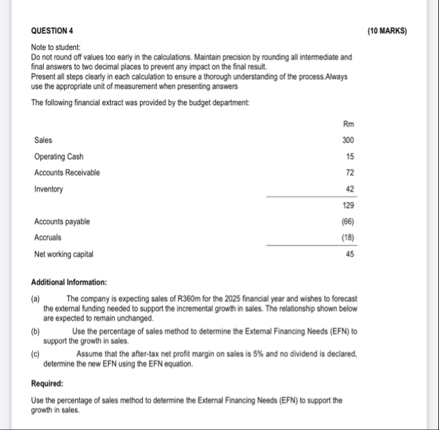 Please assis on this? QUESTION 4 ( 1 0 MARKS )
