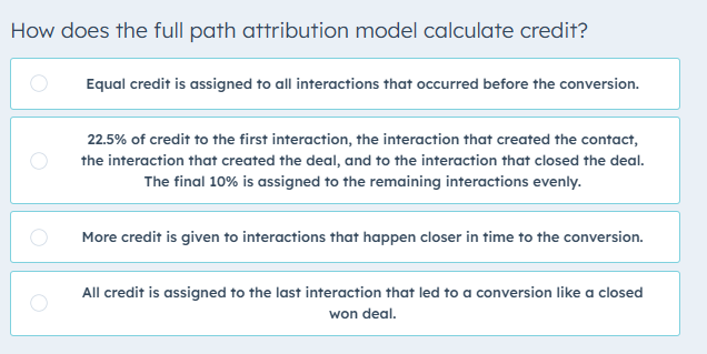 How does the full path attribution model