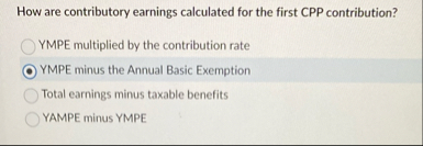 How are contributory earnings calculated for the