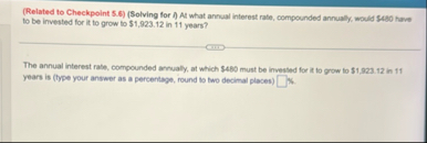 ( Related to Checkpoint 5 . 5 ) ( $olving for I )