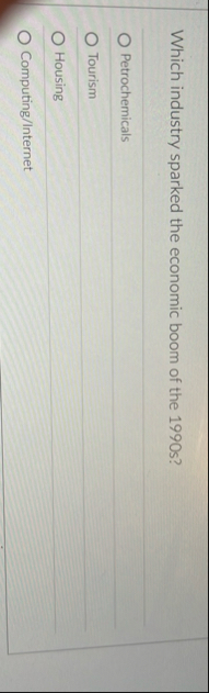 Which industry sparked the economic boom of the 1