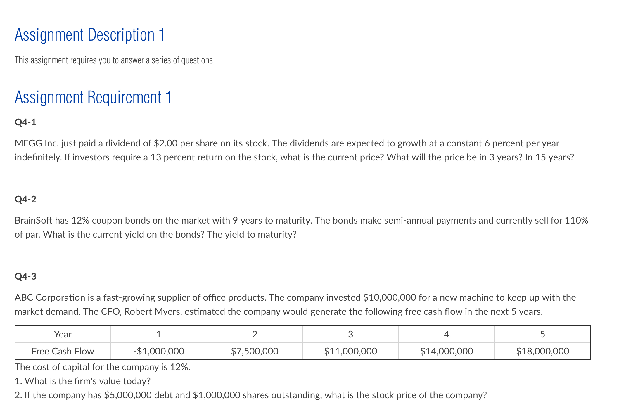 Assignment Description 1 This assignment requires