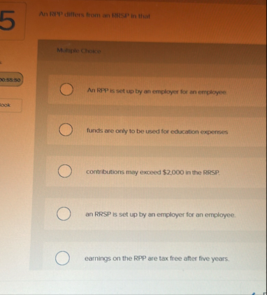 An RPP differs from an RRSP in that Multiple