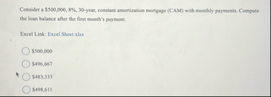 Coesider a $ 5 0 0 , 0 0 0 , 8 % , 3 0 - year,