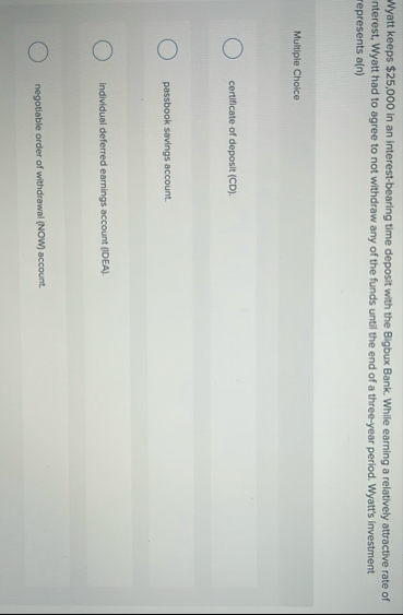 Wyatt keeps $ 2 5 , 0 0 0 in an interest -