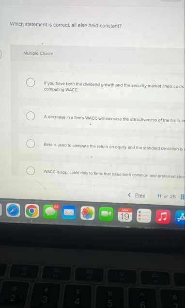 Which statement is correct, all else held