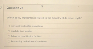 Question 2 4 Which policy implication is related