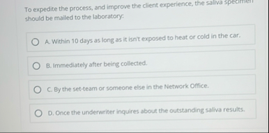 To expedite the process, and improve the client