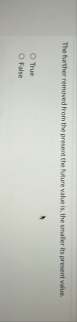 The further removed from the present the future