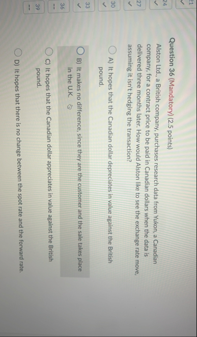 Question 3 6 ( Mandatory ) ( 2 . 5 points )