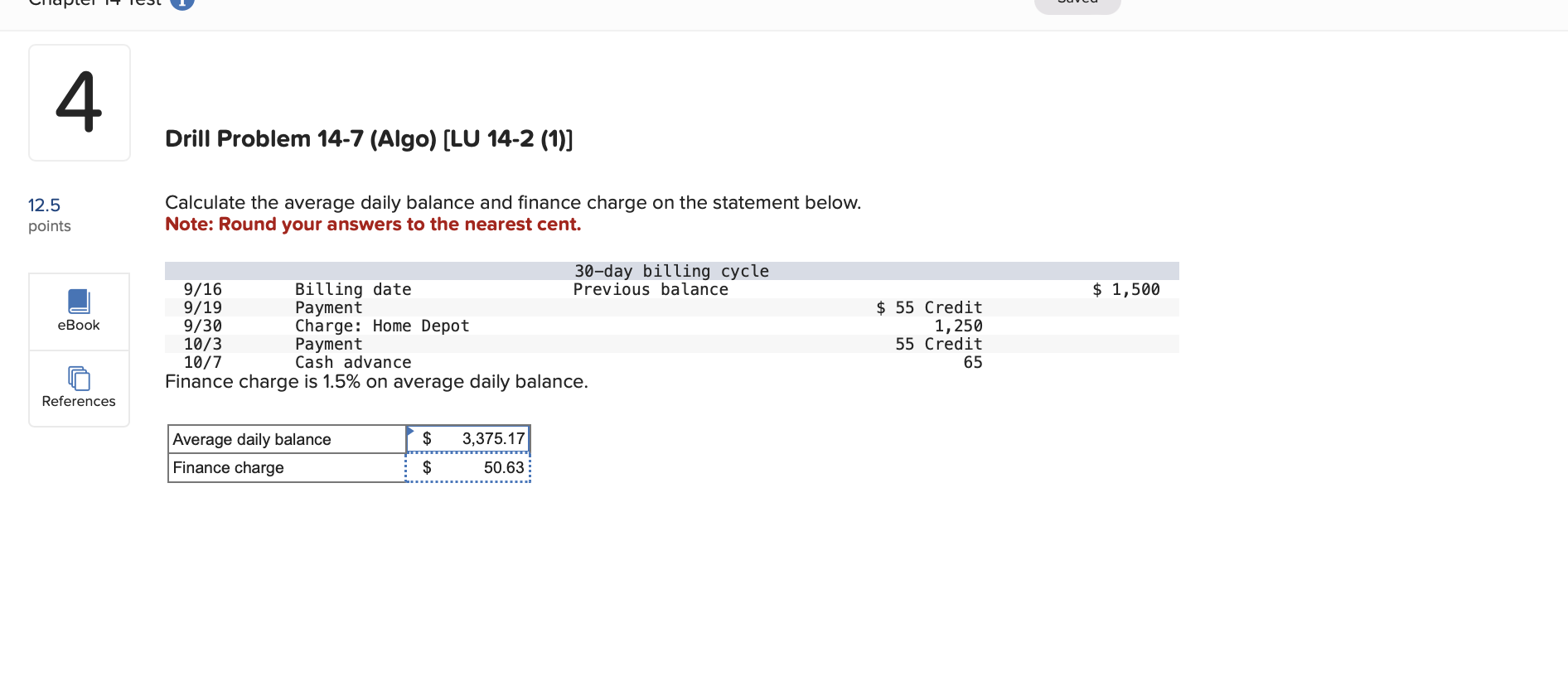 Drill Problem 1 4 - 7 ( Algo ) [ LU 1 4 - 2 ( 1 )