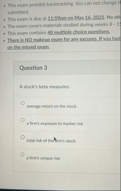 This exam prohibit backtracking. You can not