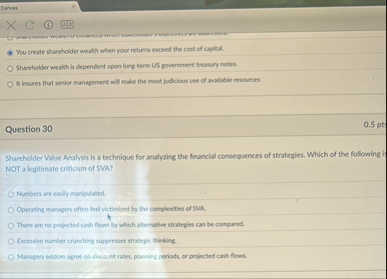 Cenwer You create shareholder wealth when your