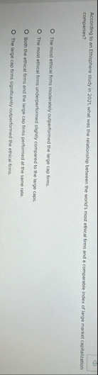 According to an Ethisphere study in 2 0 2 1 ,