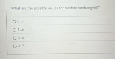 What are the possible values for random.randrange