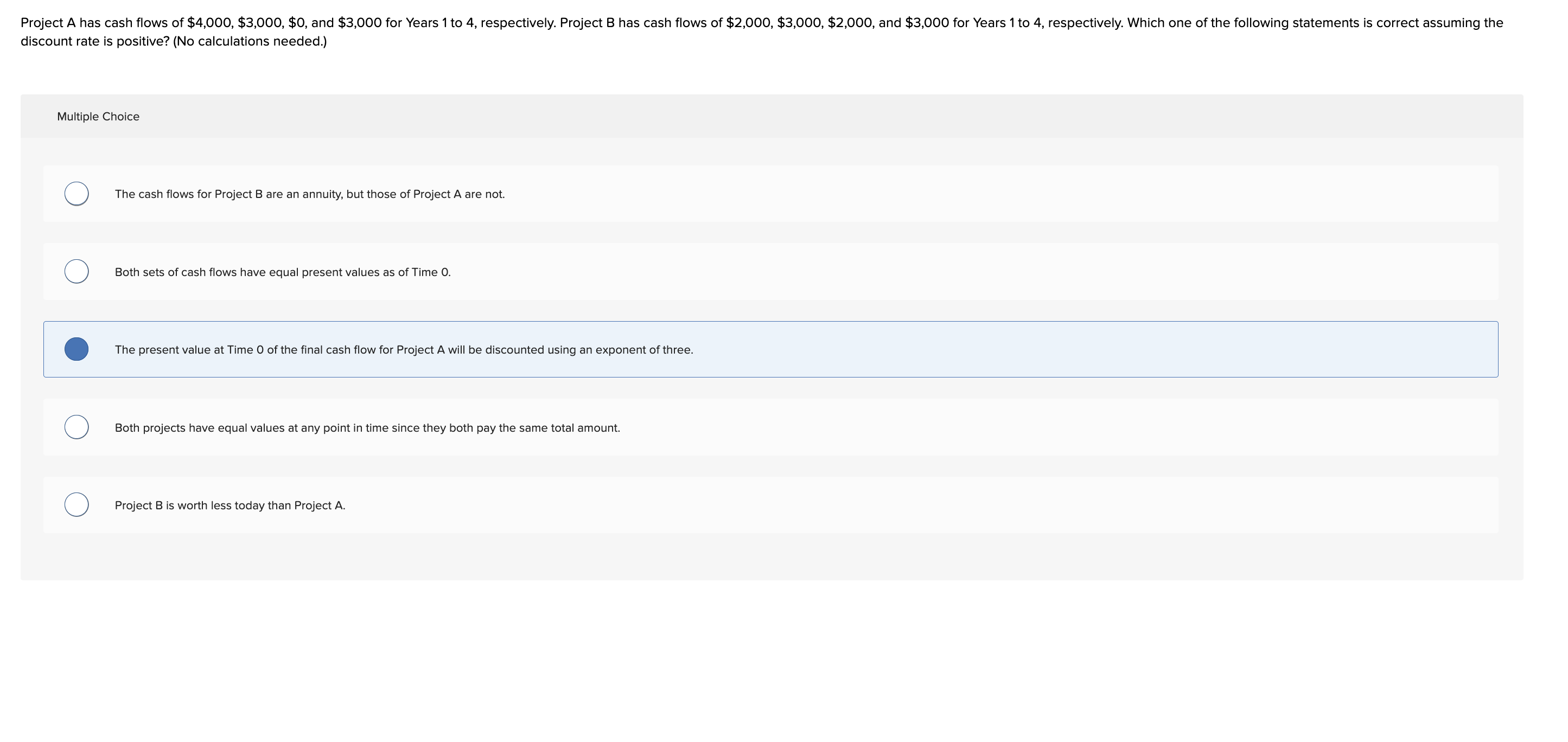 discount rate is positive? ( No calculations
