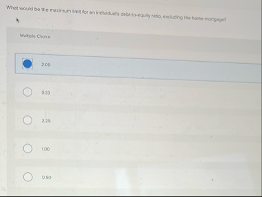 What would be the maximum limit for an