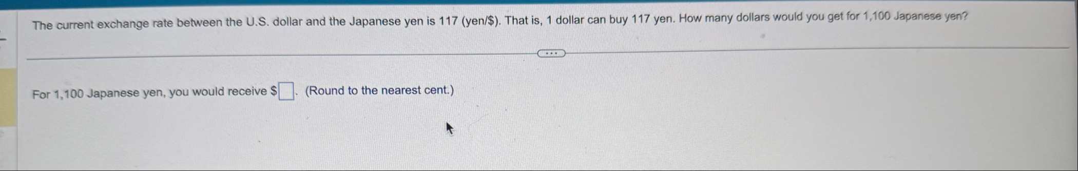 The current exchange rate between the U . S .