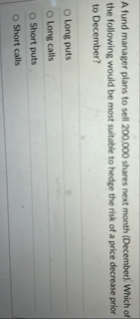 A fund manager plans to sell 2 0 0 , 0 0 0 shares