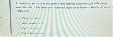 Strengthened restrictions on security redefined