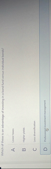 Which of these is an advantage of investing in a