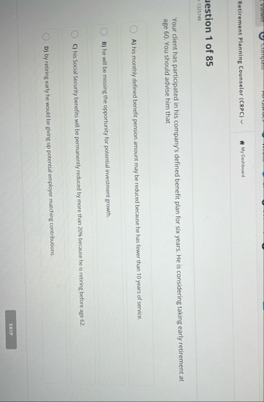 Retirement Planning Counselor ( CRPC ) My