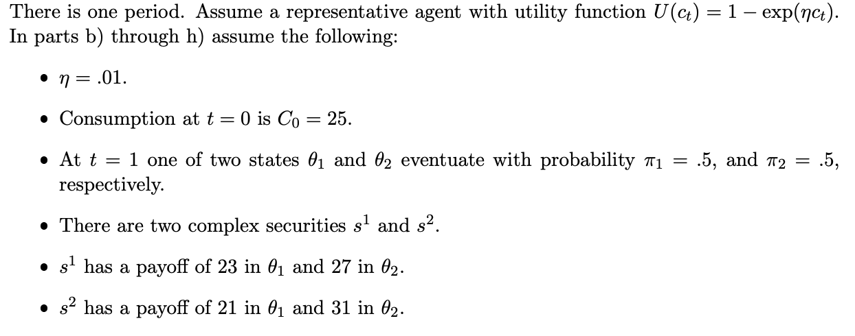 ( d ) What are the state prices q 1 and q 2 ? ( e