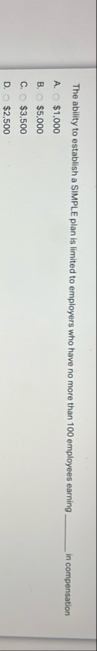 The ability to establish a SIMPLE plan is limited
