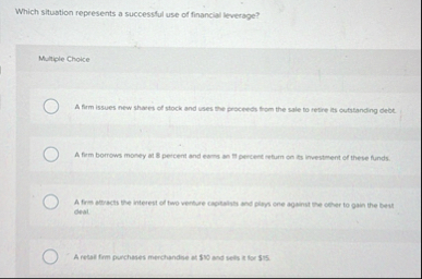 Which situation represents a successful use of