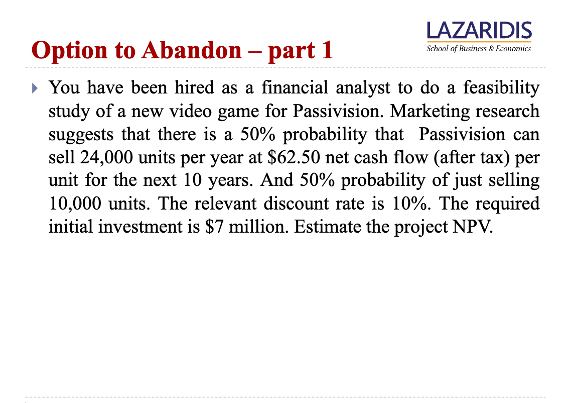 please very clearly explain all steps Option to