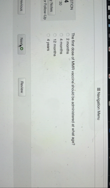 Navigation Menu STION 4 3 0 Notes Follow - Up The