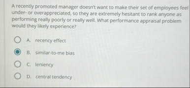 A recently promoted manager doesn't want to make