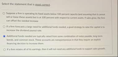 Select the statement that is most correct.