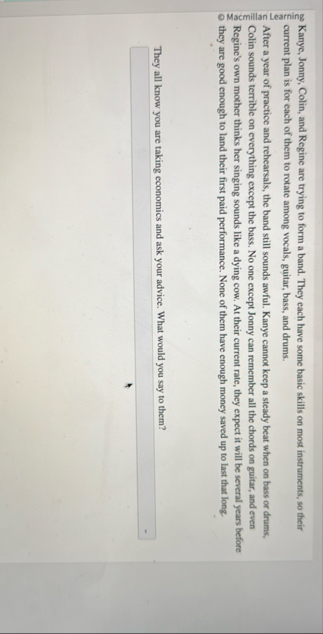 Kanye, Jonny, Colin, and Regine are trying to