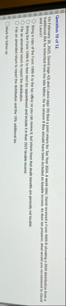 Question 1 0 of 1 2 . On February 2 0 , 2 0 2 5 ,