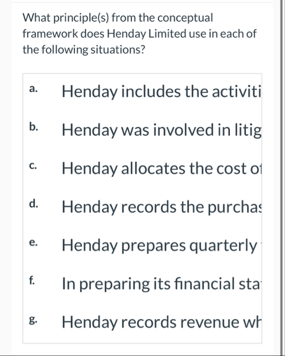 What principle ( s ) from the conceptual