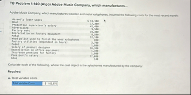 TB Problem 1 - 1 4 0 ( Algo ) Adobe Music