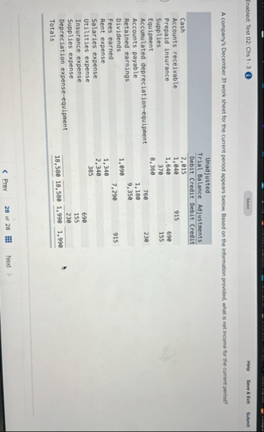 Enabled: Test 0 2 : Chs 1 - 3 ( 3 ) Hatp Serve 5