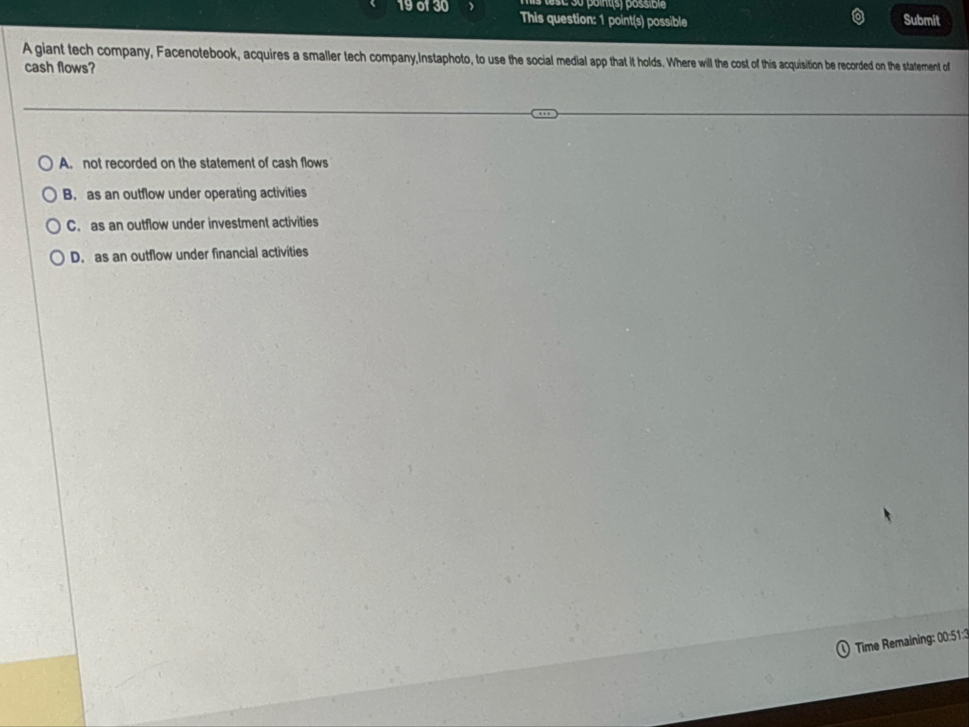 This question: 1 point ( s ) possible A giant