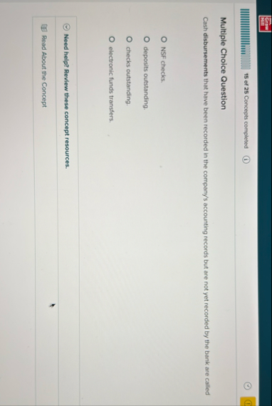 Craw 1 5 of 2 5 Concepts completed Multiple