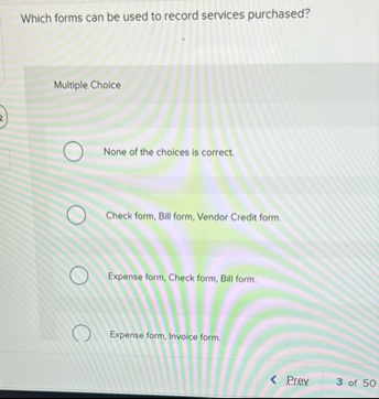 Which forms can be used to record services